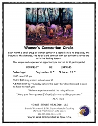 Women's Connection Circle with Horses Women's Connection Circle with Horses