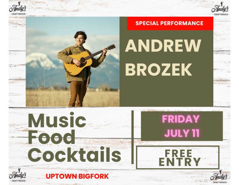 Live Music at Andy's Crafthouse with Andrew Brozek! Live Music at Andy's Crafthouse with Andrew Brozek!
