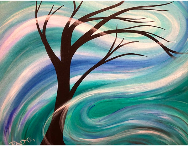 Earth Day Energy Tree - Tipsy Brush Painting Party!