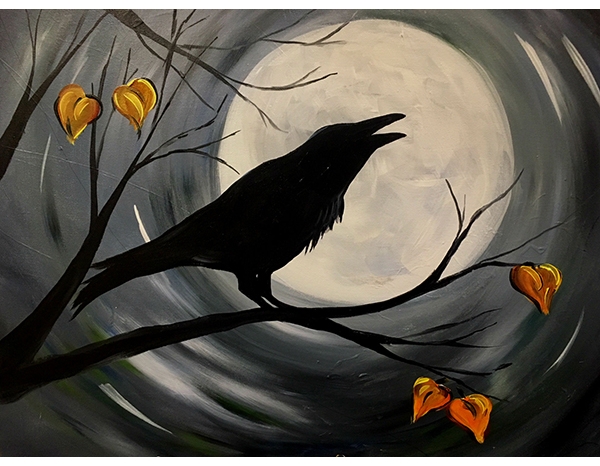 Midnight Raven - Tipsy Brush Painting Party!