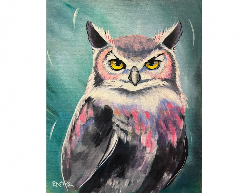 Owl - Tipsy Brush Painting Party Owl - Tipsy Brush Painting Party