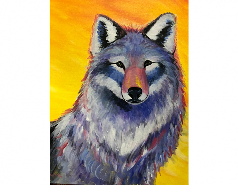Wolf - Tipsy Brush Painting Party!