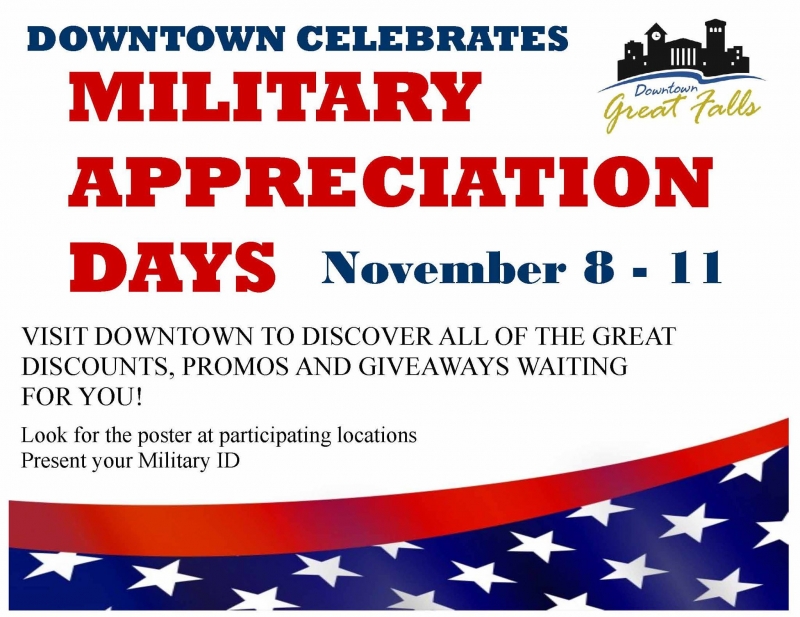 Military Appreciation Days in Downtown 11/11/2018 Great Falls