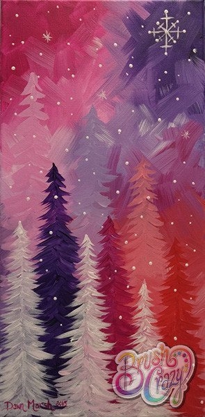 PINE TREES IN WHITE