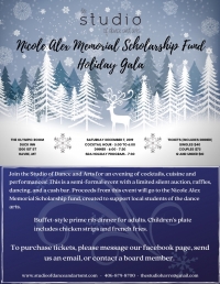 Holiday Gala- Nicole Alex Scholarship Fundraiser Holiday Gala- Nicole Alex Scholarship Fundraiser