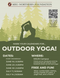 Outdoor Yoga at MSUN! Outdoor Yoga at MSUN!