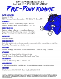 Havre Wrestling Club Pre-Pony Rumble Havre Wrestling Club Pre-Pony Rumble