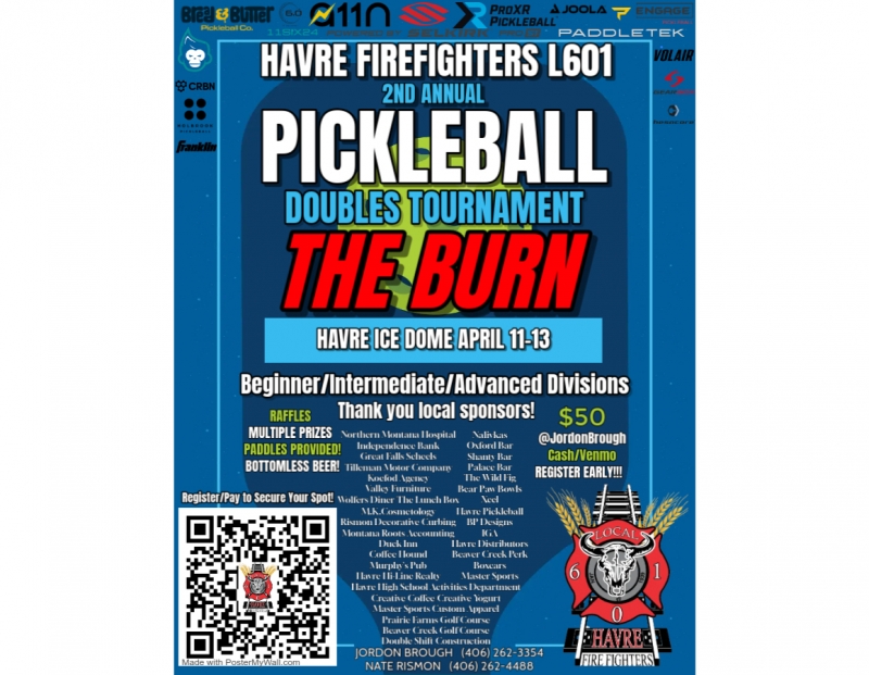 Havre Firefighters L601 Pickleball Tournament Havre Firefighters L601 Pickleball Tournament