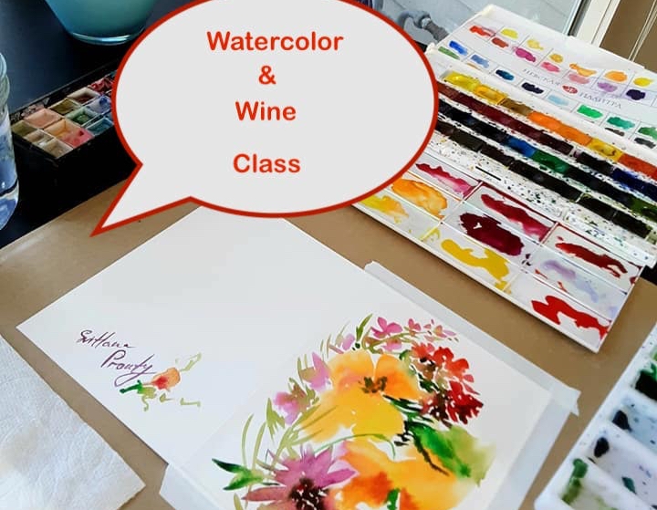 WATERCOLOR & WINE CLASS AT MOUNTAIN SAGE GALLERY