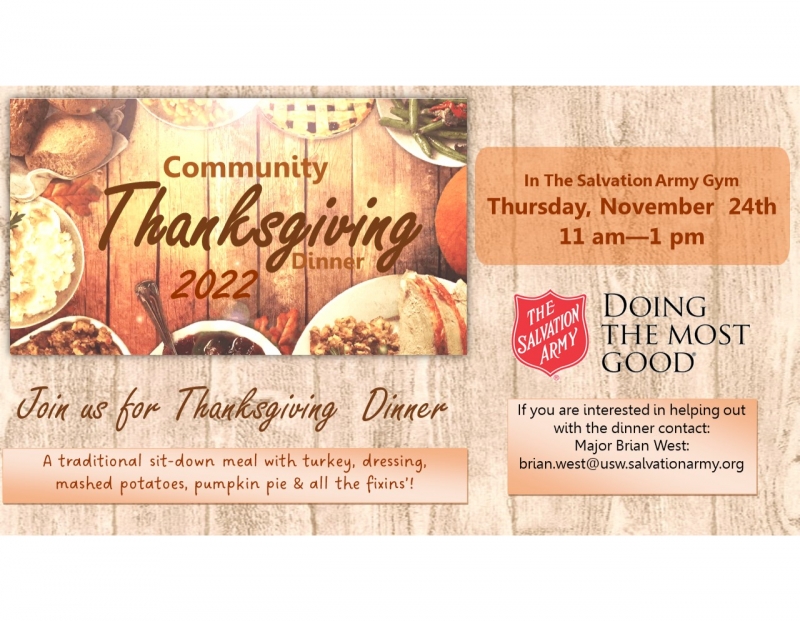 Community Thanksgiving Dinner at The Salvation Army