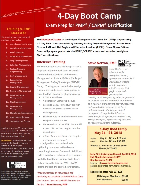 pmp boot camp fort worth