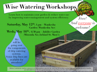 Wise Watering Workshops Wise Watering Workshops