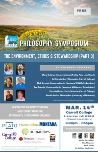 Philosophy Symposium: Environment, Ethics & Stewardship Philosophy Symposium: Environment, Ethics & Stewardship