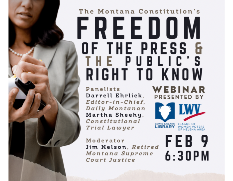 LWV webinar - Freedom of the Press & Right to Know