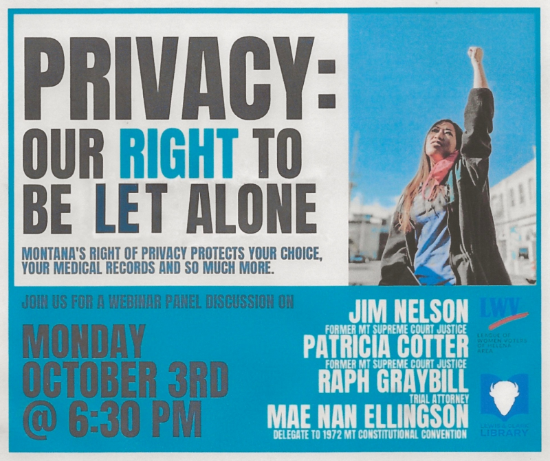 LWV MT Constitutional  Right of Privacy Webinar Oct. 3