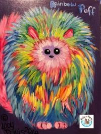 Canvas Paint N Party Shop, Adults, Rainbow Puff Canvas Paint N Party Shop, Adults, Rainbow Puff