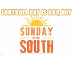 Sunday in the South. Football and BBQ Sunday in the South. Football and BBQ