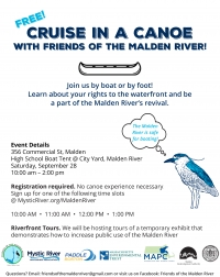 Cruise in a Canoe on the Malden River Cruise in a Canoe on the Malden River