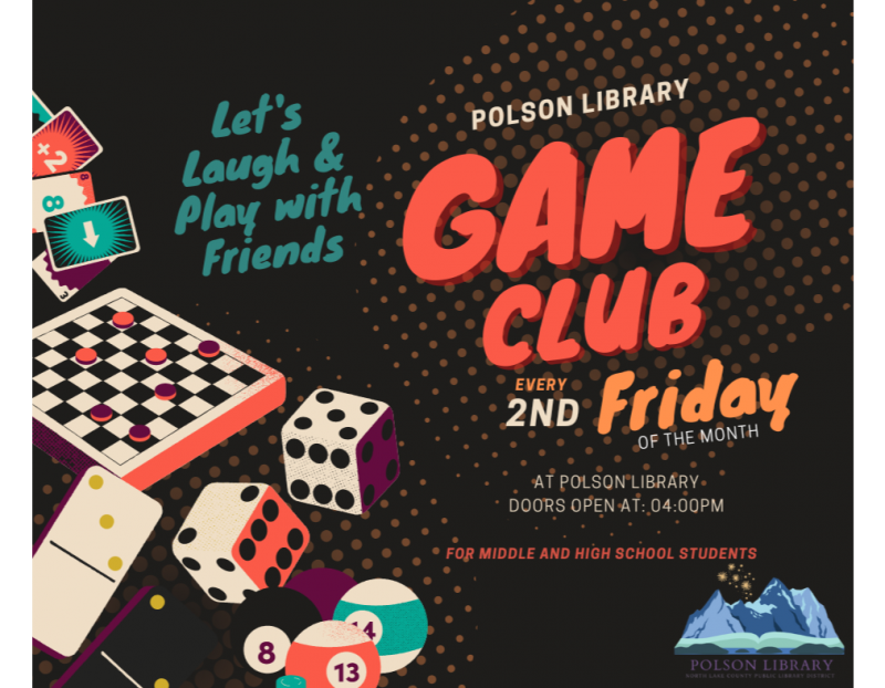 Game Club for Middle & High School Students Game Club for Middle & High School Students