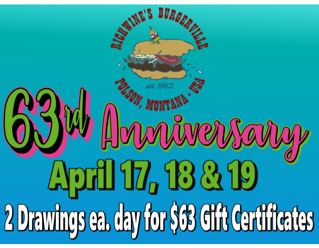 Richwine's Burgerville 63rd Anniversary Richwine's Burgerville 63rd Anniversary