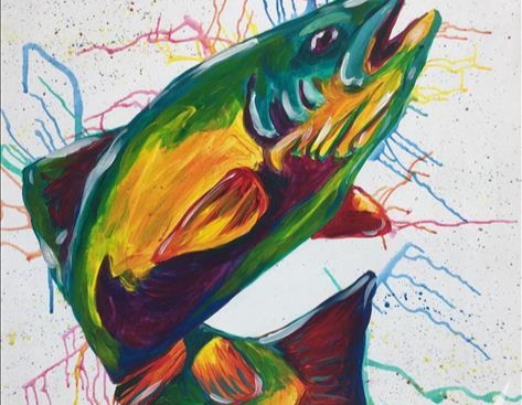 Paint and Sip: Colorful Fish