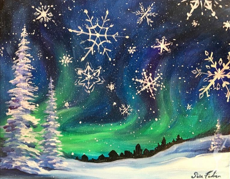 Paint and Sip: Snowflakes Falling Paint and Sip: Snowflakes Falling