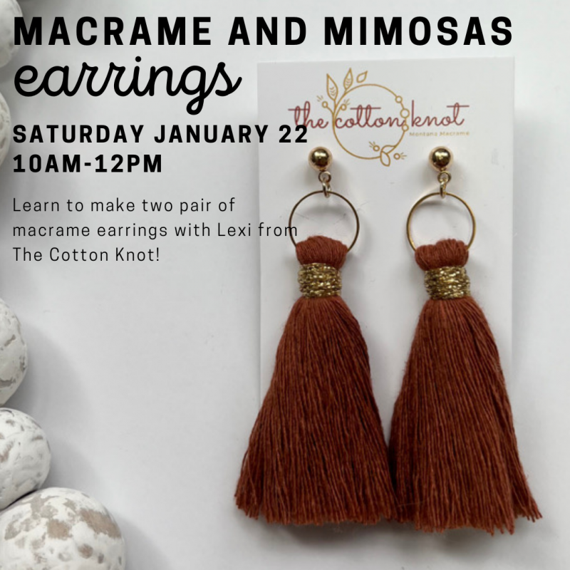 Macrame and Mimosas - Earring Workshop