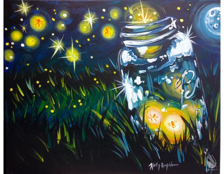 fireflies painting class fireflies painting class