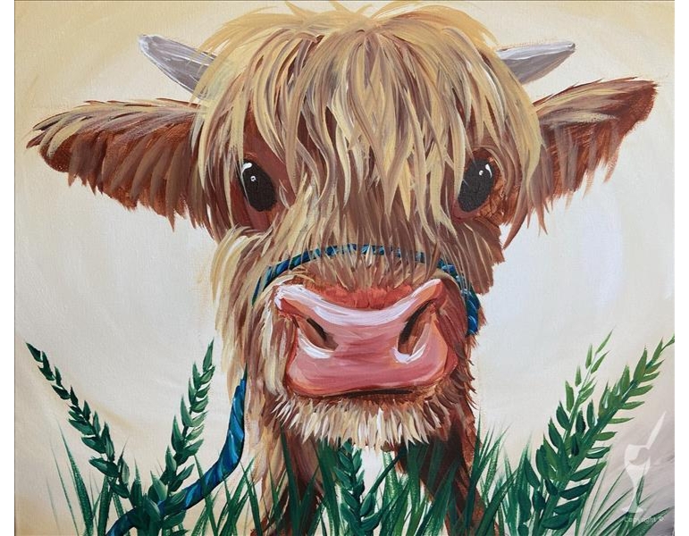 Highland Calf Paint Class Highland Calf Paint Class