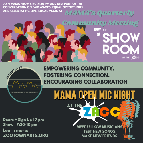 Community Meeting   MAMA Open Mic Night at the ZACC