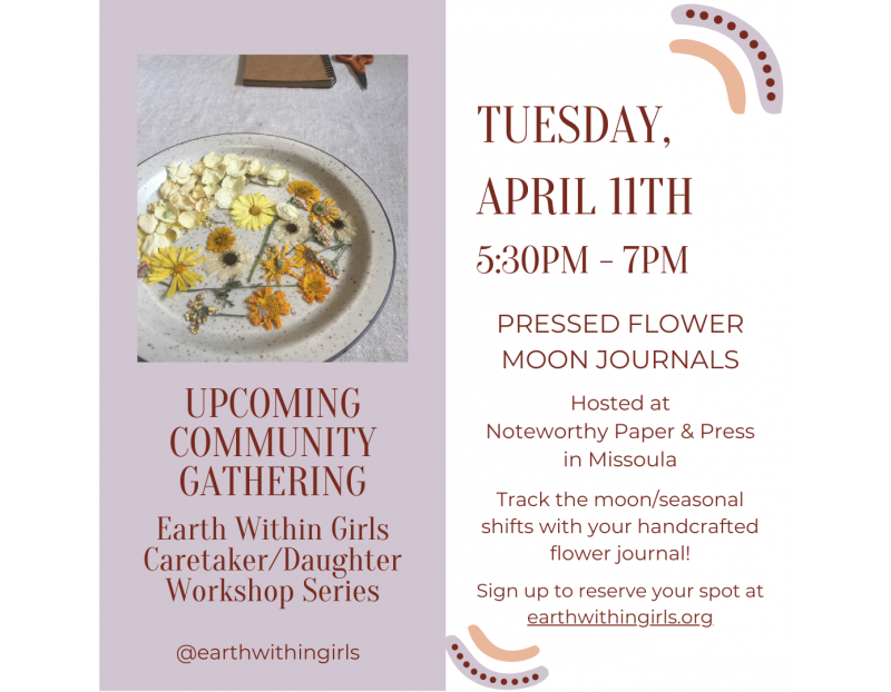 Earth Within Girls Pressed Flower Journal Workshop