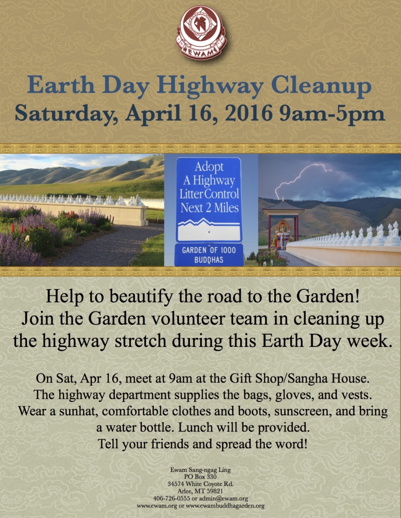 Adopt A Highway Clean Up For The Garden Of 1000 Buddhas 04 16 2016