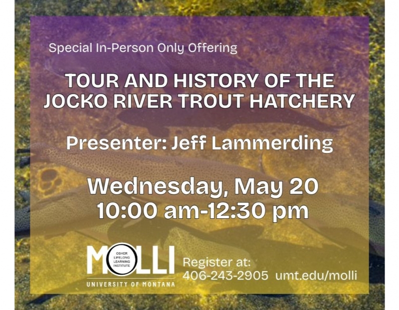 Image for Tour and History of the Jocko River Trout Hatchery event