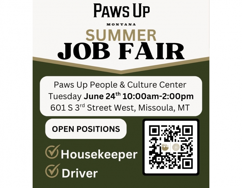 Summer Job Fair - Paws Up Summer Job Fair - Paws Up