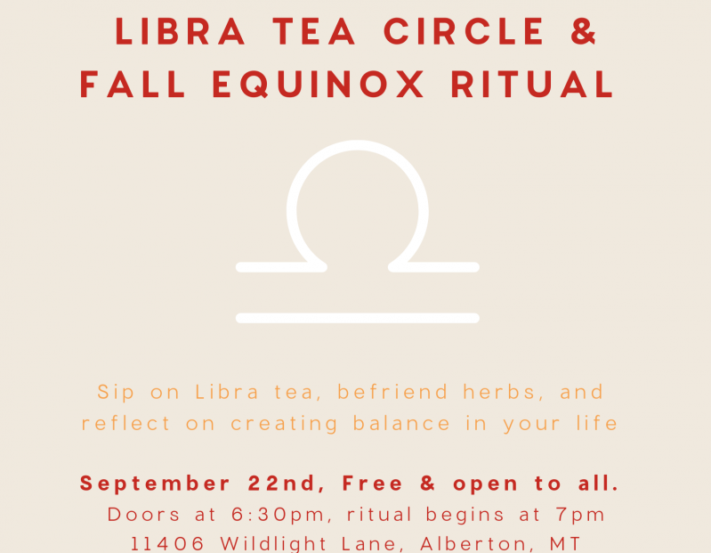Libra Tea Circle & Fall Equinox Ritual