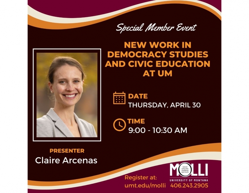 Image for New Work in Democracy Studies and Civic Education at UM event