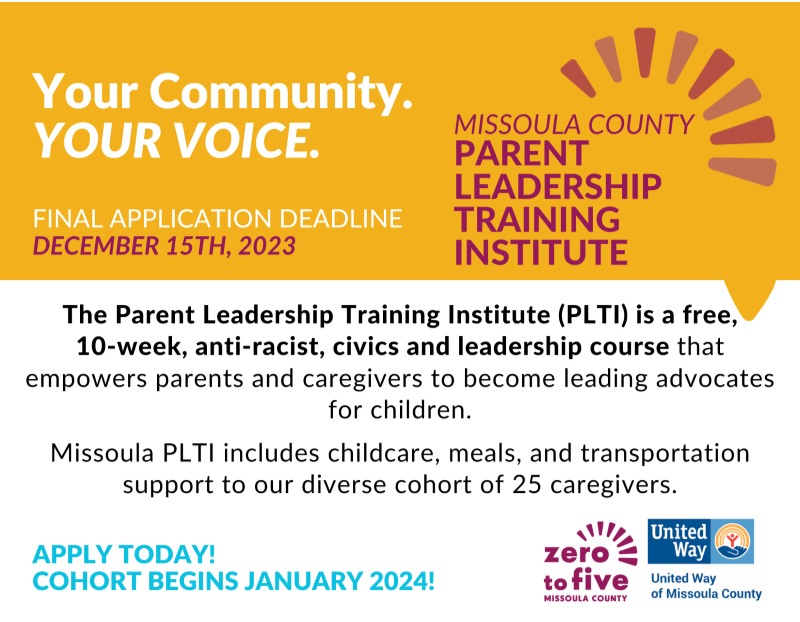 Parent Leadership Training Institute (PLTI) - App Deadline!
