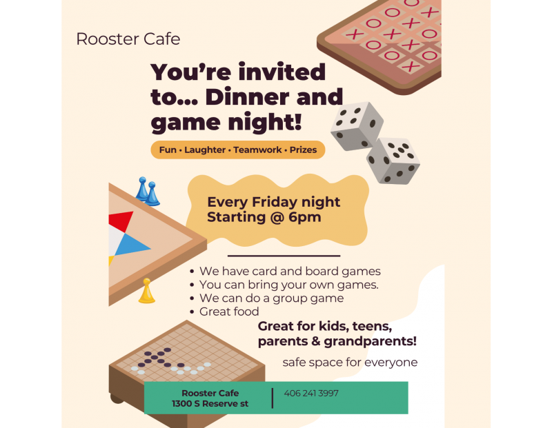 Friday Night Dinner and Game night Friday Night Dinner and Game night