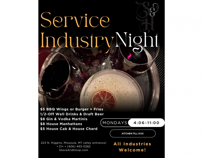 Service Industry Night (SIN Mondays)