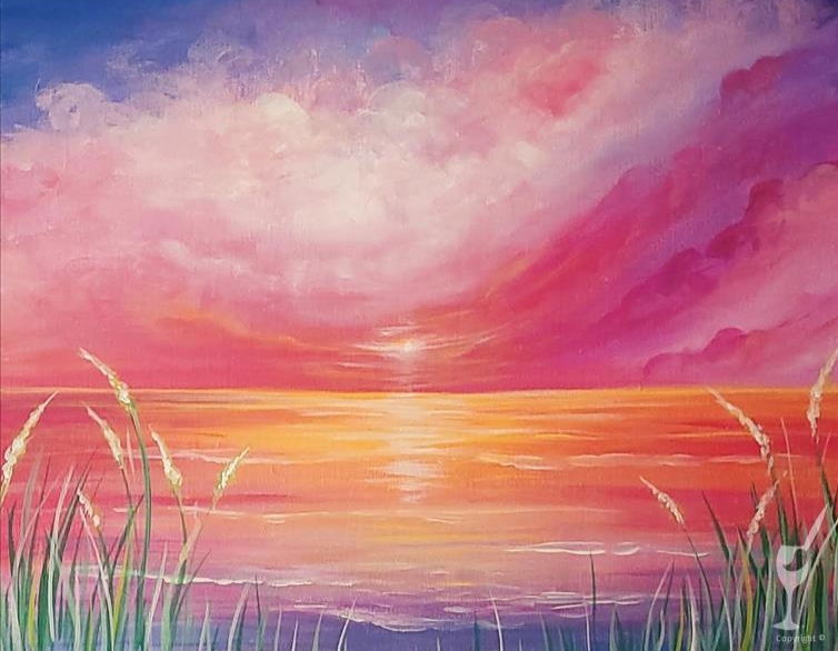 sunset painting with a twist