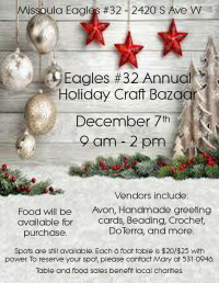Missoula Eagles Holiday Craft Bazaar Missoula Eagles Holiday Craft Bazaar
