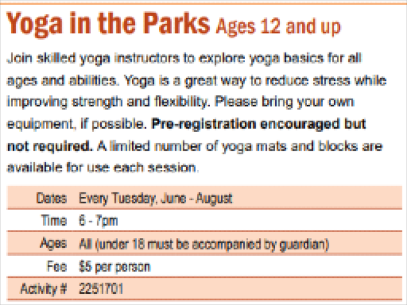 Yoga in the Parks