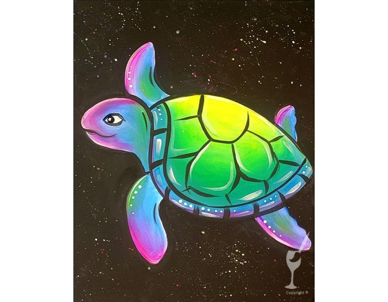 Glow Turtle Kid's Painting Class