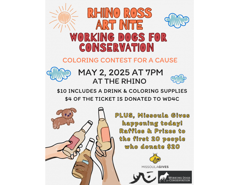 Rhino Ross Art Nite with Working Dogs For Conservation Rhino Ross Art Nite with Working Dogs For Conservation