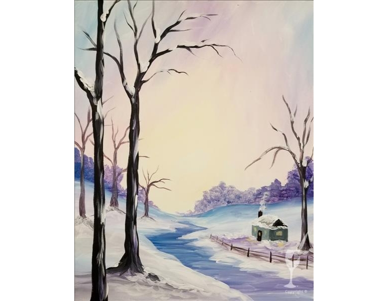 Paint and Sip: Soft Icy Winter 