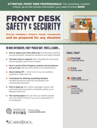 Front Desk Safety & Security Front Desk Safety & Security