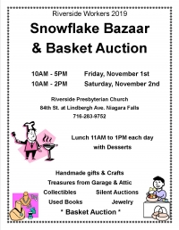Riverside Church Bazaar & Basket Auction Riverside Church Bazaar & Basket Auction