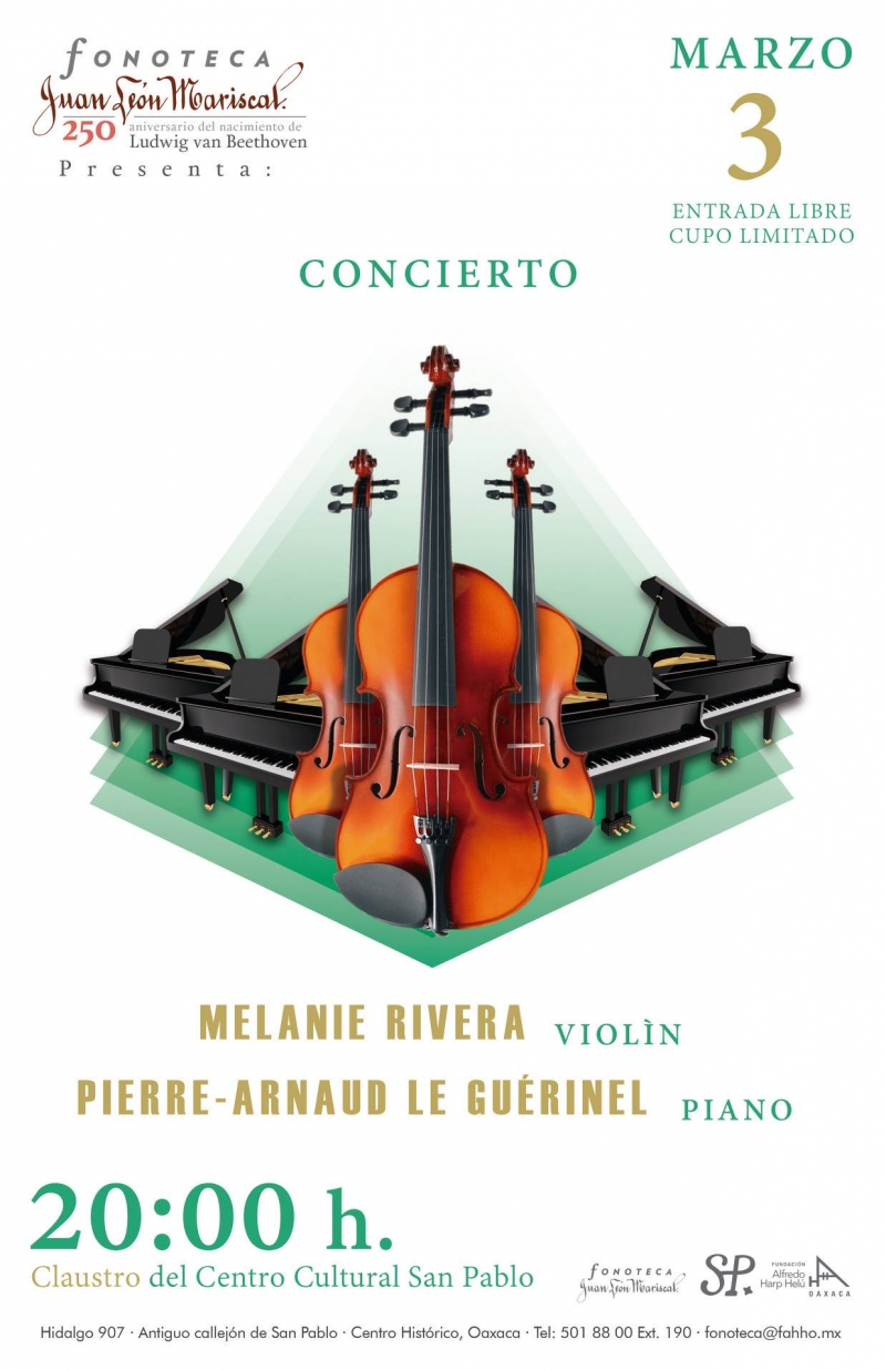 Concert/Concierto: Violin y Piano 03/03/2020 Oaxaca, , Centro Cultural ...