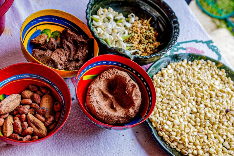 Making the special Pre-hispanic drink: TEJATE Making the special Pre-hispanic drink: TEJATE