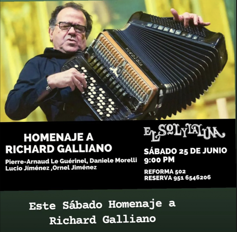 Tribute to Richard Galliano at El Sol y La Luna